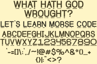 Let’s Learn Morse Code: A Bold Display Font for Digital Design
