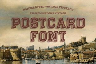 Postcard: A Handcrafted Display Typeface for Creative Crafters